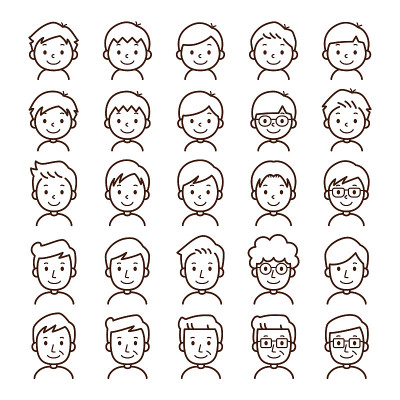 Man's icon set