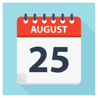 8月25日-日历图标-日历设计模板