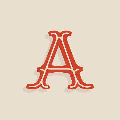 字母A图标运动队大学风格。