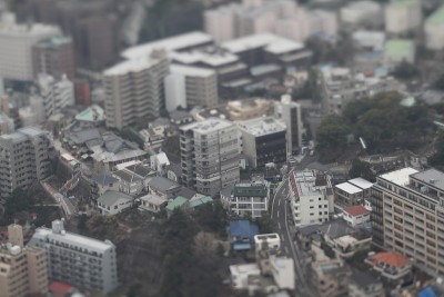 来自横滨地标大厦的微型景观