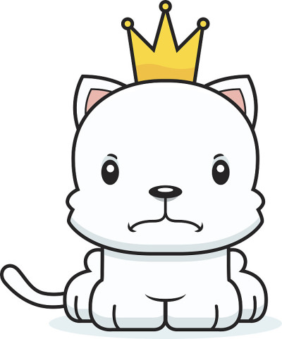 卡通愤怒的小猫王子