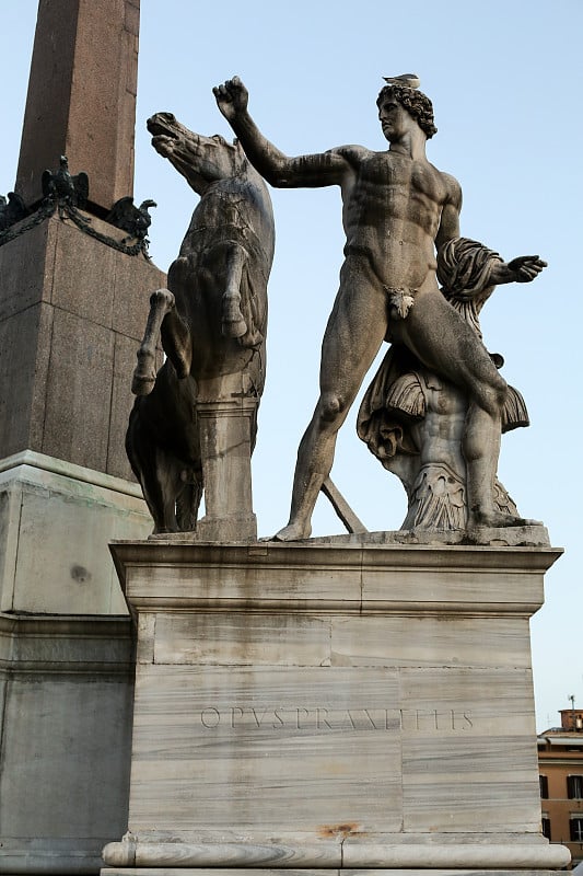 意大利罗马的Fontana dei Dioscuri