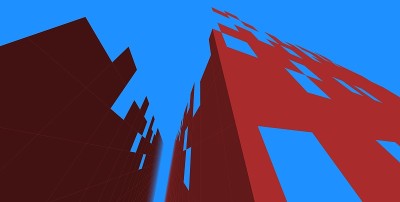 3D插图建筑建筑。