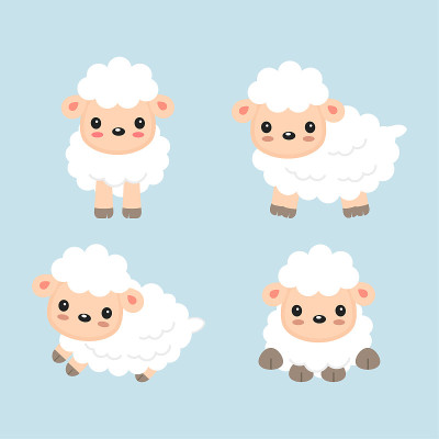 Cute cartoon sheep.