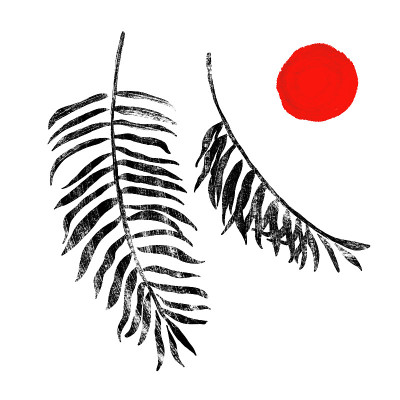 棕榈叶垃圾插图