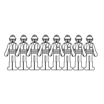 建筑工人图标插图设计