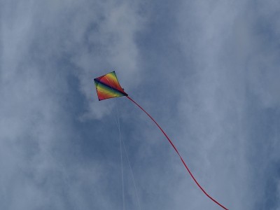 风筝迎着春天的天空