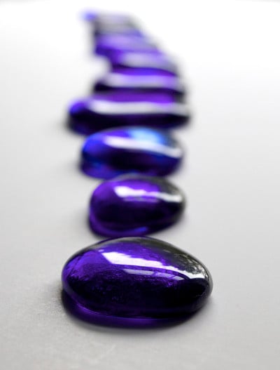 紫色玻璃卵石