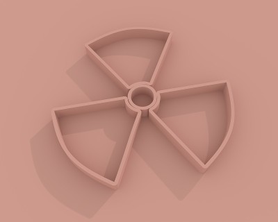 细线式核辐射警示标志。