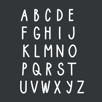 手绘矢量字母