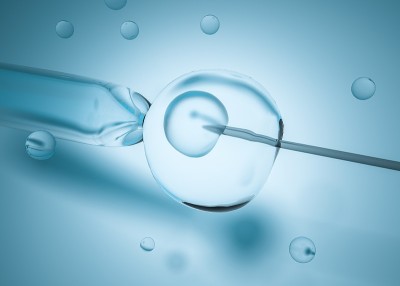 实验室体外受精研究(IVF)。三维数字