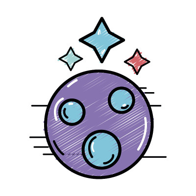 星系空间中有恒星的行星