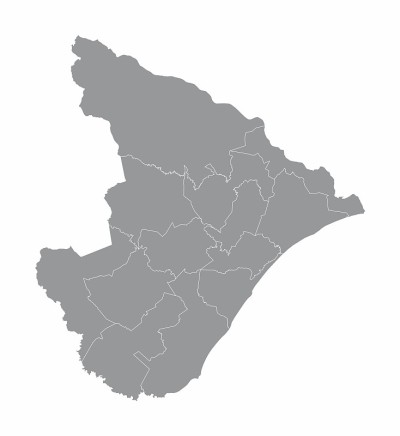塞尔维亚州地区地图