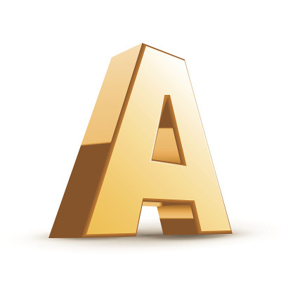3d黄金字母A