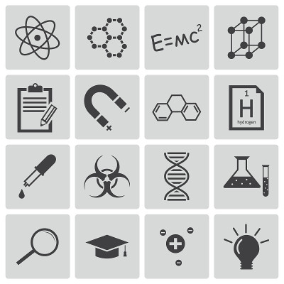 向量黑色科学图标集