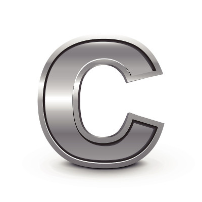 3d金属字母C