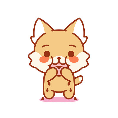 小猫在吃甜甜圈
