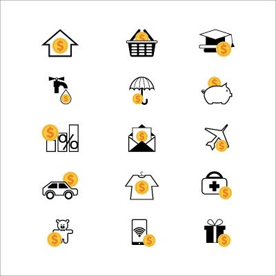 Budget icon set