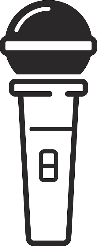 麦克风矢量图标插图