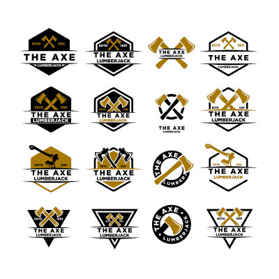 Axe复古徽章图标设计