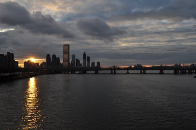 汉江的日落景色