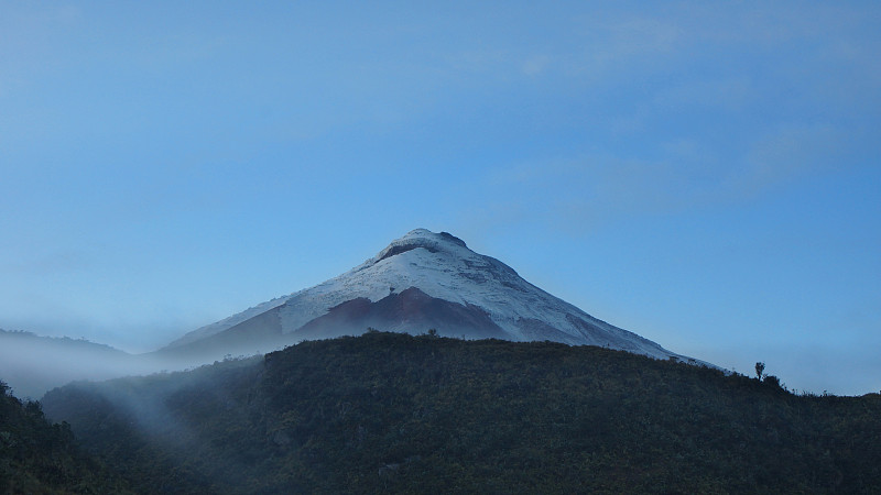 黎明时分，科托帕西火山北侧的景色