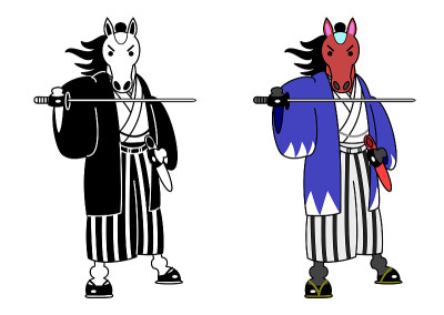 uma-samurai站、颜色和单色