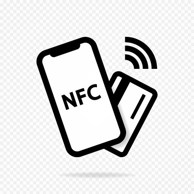 非接触式无线支付方式为NFC标志。近场通讯技术将帮助你用手机或信用卡支付更少的费用。矢量插图。
