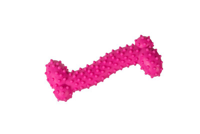 用于宠物狗的橡胶红骨玩具。