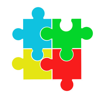 Vector illustration of puzzle pieces
