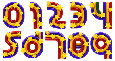 彩虹字体。