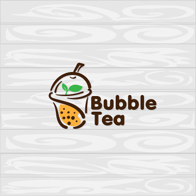 泡泡茶图标图标图形模板