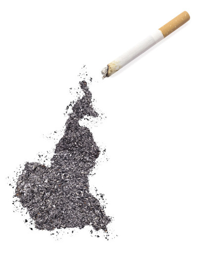 形状为喀麦隆和香烟的灰(系列)。