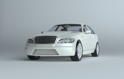 一辆豪华跑车的3d插图