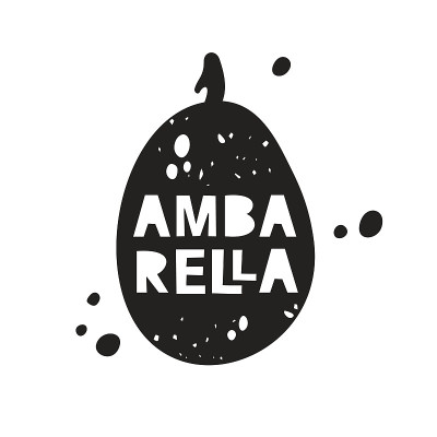 Ambarella枯燥乏味的标签。黑色纹理剪影与字母内部。仿邮票，印有磨损