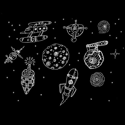 空间，插图，涂鸦，素描，矢量