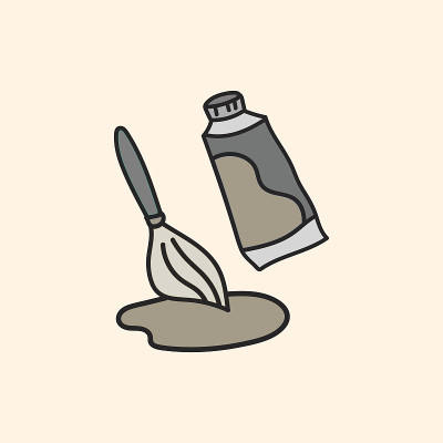 矢量文具涂鸦风格