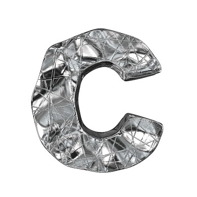 垃圾铝箔字体字母C 3D