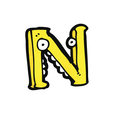 卡通字母n