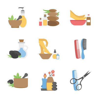 Aroma Essentials Flat Icons Pack