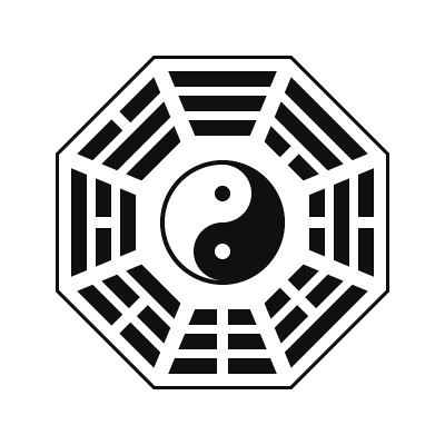 矢量阴和阳符号。