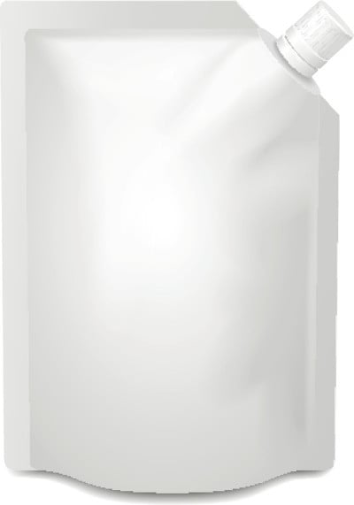 白色空白doypack, doypack箔食品或饮料袋