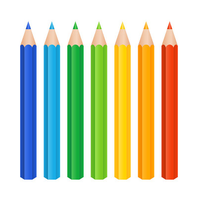 Set of colored pencils