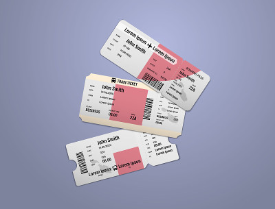 Modern design of Malta airline, bus and train trav