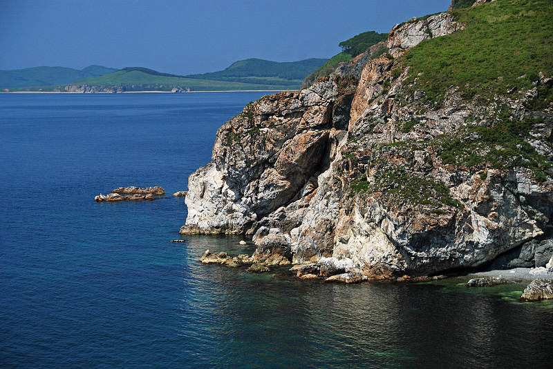 大理石湾，Putyatin岛，Primorye，俄罗斯