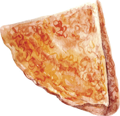 向量水彩煎饼。