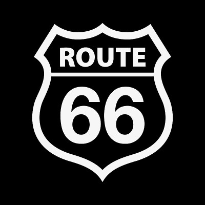 66号公路的迹象。的排版。复古的风格。矢量插图孤立在白色背景。