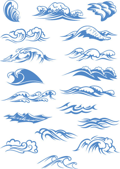 蓝色的海浪