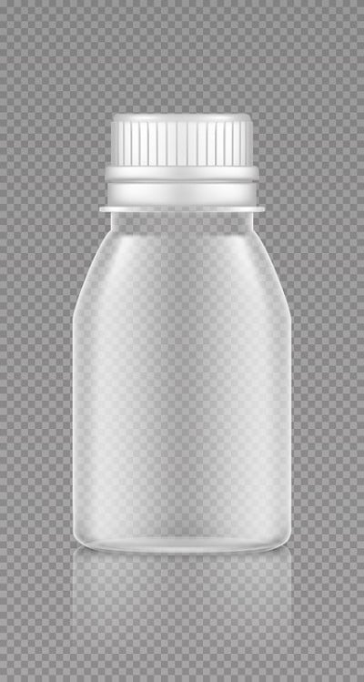 空透明塑料罐模型。包装设计