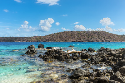 科基角海滩在圣托马斯，USVI，加勒比